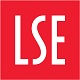 "LSE" in white letters on a red background